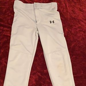 Under Armour grey baseball pants. Youth XL